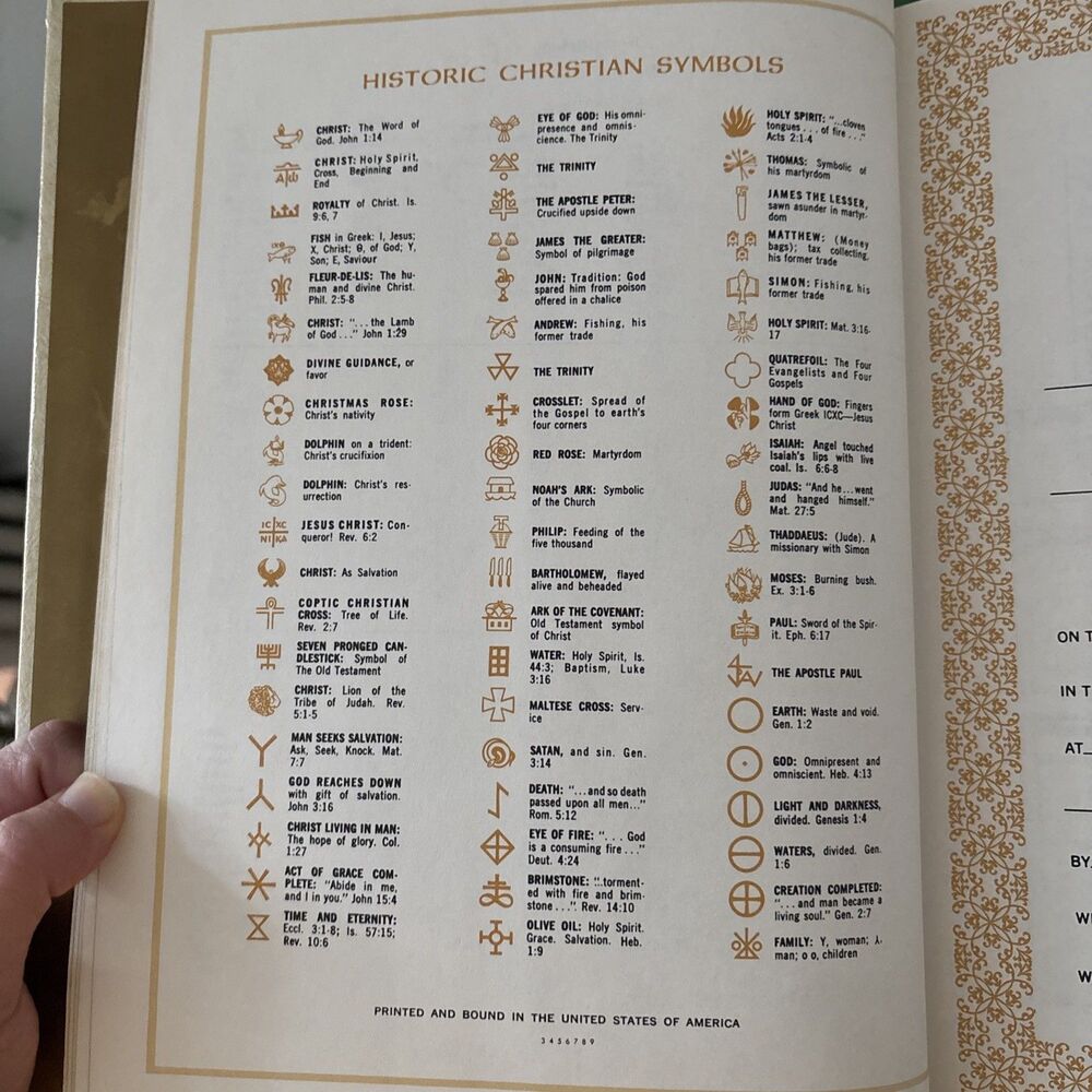 VTG 1978 Large Bible Family Keepsake illustrated KJV words of Christ in Red - Picture 8 of 16